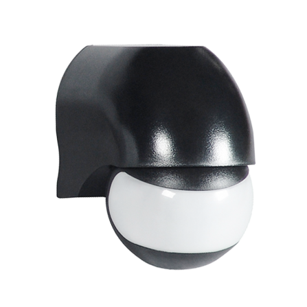 Επίτοιχος αισθητήρας κίνησης & φωτός σε μαύρο χρώμα