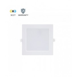 LED πανελ LINA-S 12W 3CCT (3000K/4000K/6500K) 1320lm 155*155MM-CUT τετράγωνο χωνευτό λευκό VITO