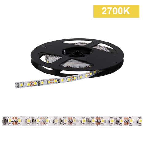 Ταινία LED 9.6W/m CHIP 3528 120chips/m 2700K (ΘΕΡΜΟ) 480Lm IP20 12V