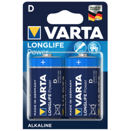 Μπαταρία Αλκαλική LR20 D 16500mAh 1.5V 2 ΤΕΜ LONG LIFE POWER VARTA