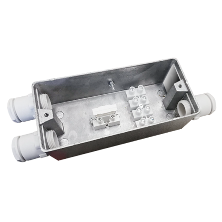 Ακροκιβώτιο Στεγανό (γκοφρέ) Ιστού 1 είσοδος - 2 έξοδοι με κλέμμες και ασφάλεια