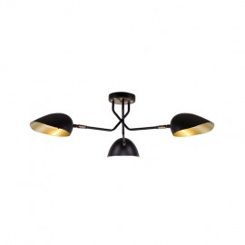 Φωτιστικό οροφής HOMELIGHTING ELIA 77-8102 Μεταλλικό Μαύρο/Μπρονζέ Ε14X3