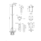 Μεταλλικός Οκταγωνικός Ιστός OCLYTE 4m γαλβανιζέ με βάση και αγκύριο 4xΜ12