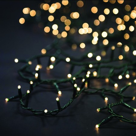 Χριστουγεννιάτικα φωτάκια 100 LED με επέκταση πράσινο καλώδιο/θερμό φως 31V