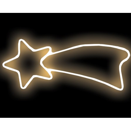 Χριστουγεννιάτικος Κομήτης/Πεφταστέρι ΦΩΤΟΣΩΛΗΝΑ LED NEON 2M θερμό φως IP44