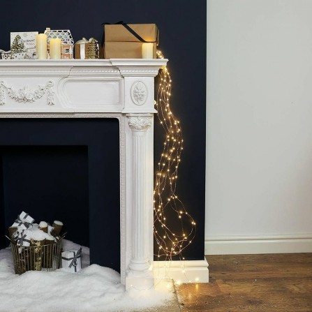 Χριστουγεννιάτικα λαμπάκια/φωτάκια 200 LED χαλκού/θερμό φως