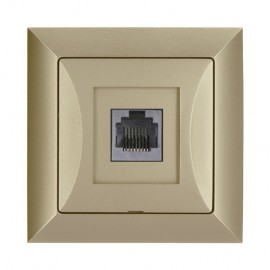 Πρίζα Τηλεφωνου Rj12 Μονη 4Pin Τιτανιο Timex