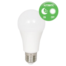 Λαμπτήρας LED Ε27 με φωτοκύτταρο ημέρας / νύχτας 9W 6000K (ΨΥΧΡΟ) 230o 758Lm