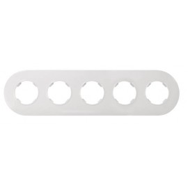 Πενταπλό πλαίσιο λευκό στρόγγυλο πλαστικό για διακόπτες DPM SOUL