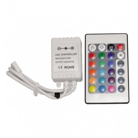 Ασύρματο Χειριστήριο IR για ταινία Led RGB 72w με 24 πλήκτρα