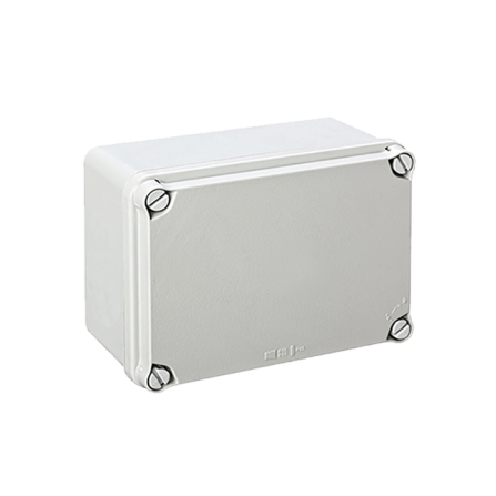 Κουτί διακλάδωσης εξωτερικό 162x116x76mm στεγανό IP54 με πλαστικές βίδες χωρίς τάπες